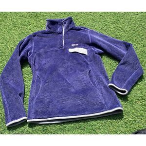 Patagonia purple Re-Tool Snap-T Pullover POLARTEC Fleece Jacket Sweater sz S